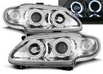 Paire de feux phares Renault Megane / Scenic 96-99 angel eyes chrome