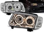 Paire de feux phares VW Polo 6N2 99-01 angel eyes chrome