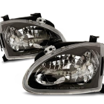 Paire de feux phares Honda CRX DEL SOL 92-97 noir