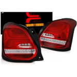 Paire de feux arriere Suzuki Swift 17-20 FULL LED Rouge Blanc