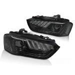 Paire feux Phares avant Audi A4 B8 2011 a 2015 Noir - Halogene