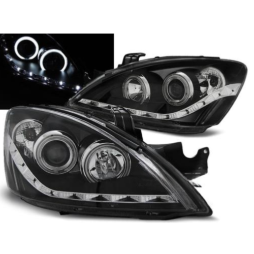 Paire de feux phares Mitsubishi Lancer 7 04-07 Angel eyes CCFL noir