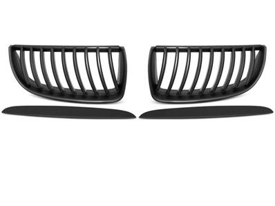 Paire grilles calandre BMW serie 3 E90 / E91 05-08 noir mat