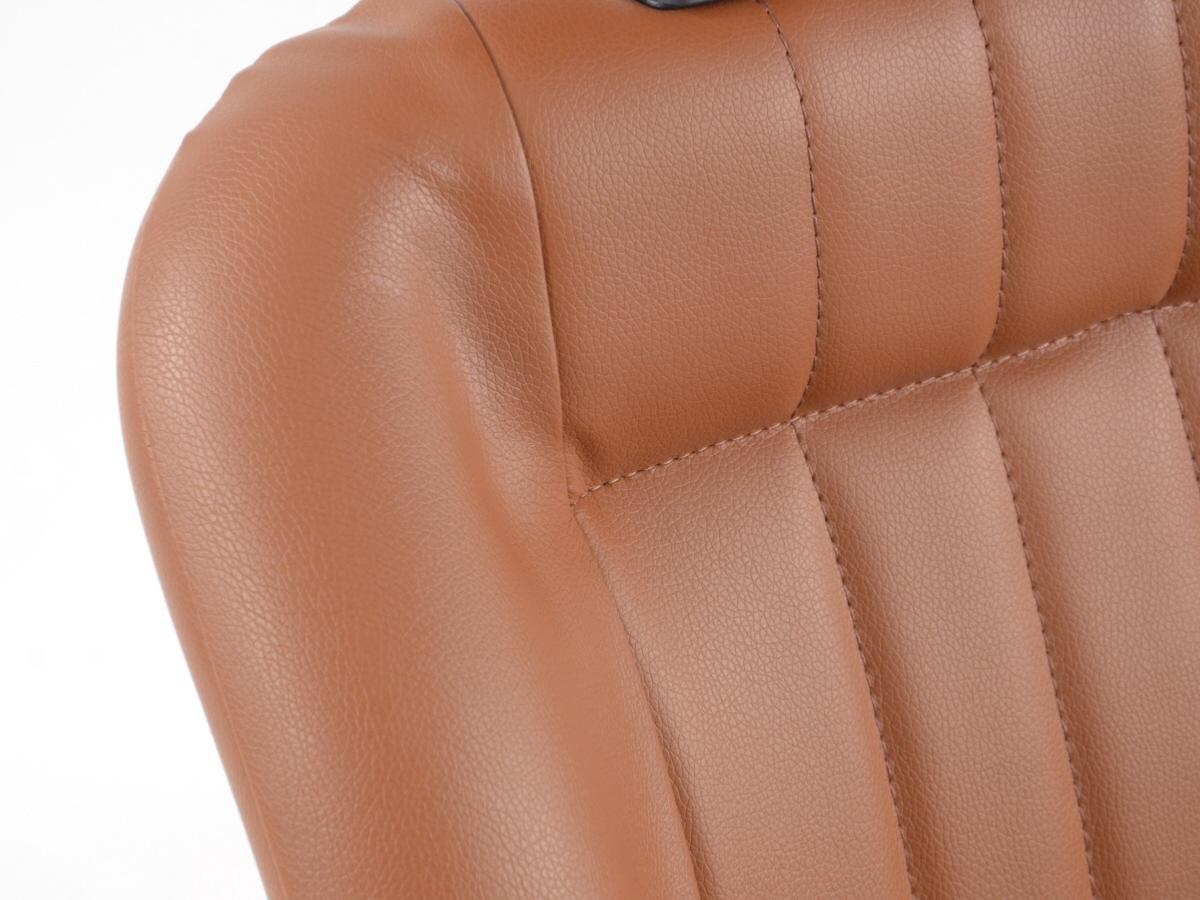 Siège Baquet Fixe Simili Cuir Beige - Appuie-tête Inclus - Pour Voiture Classique/rod