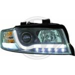 Paire Phares avant TubeLight Audi A4 8E 2000 a 2004 Noir led