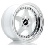 Jante JR Wheels JR6 15x8 ET25 - 4x100 - White Machined lip
