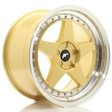 Jante JR Wheels JR6 18x9,5 ET20-40 - 5 trous sur mesure - Gold Machined Lip