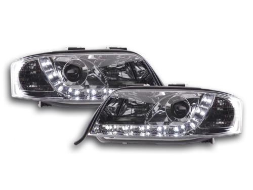 Paire de feux phares Daylight Led Audi A6 4B 1997-2001 Chrome