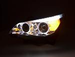 Paire de feux phares Angel Eyes BMW Serie 5 E60/E61 de 03 a 07 chrome