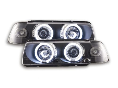 Paire de feux phares Angel Eyes CCFL BMW Serie 3 E36 Coupe 92-98 Noir