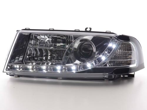 Paire de feux phares Daylight Led Skoda Octavia 1U 01-04 Chrome