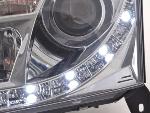 Paire de feux phares Daylight led DRL Opel Vectra C 02-05 chrome