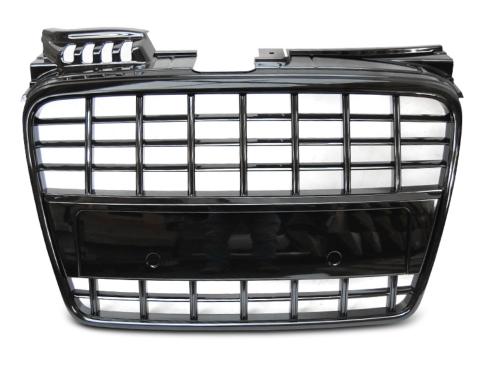Calandre pour Audi A4 B7 de 2004 a 2008 Look Sport noir Brillant