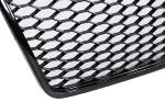 Grille de calandre pour Audi A6 C6 de 2009 a 2011 look Sport Noir brillant