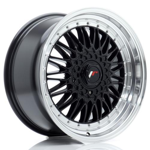 Jante JR Wheels JR9 18x9 ET20-40 Blank Glossy Black w/Machined Lip