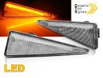 Paire Clignotant Repetiteur Renault Megane Break 2003-2009 Chrome Led Dyn