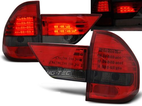 Paire de feux arriere BMW X3 E83 04-06 LED rouge fume