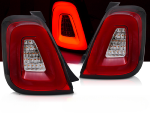 Paire de feux arriere Fiat 500 de 2015 a 2020 FULL LED BAR Rouge
