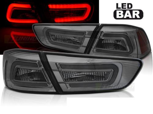 Paire de feux arriere Mitsubishi Lancer 8 08-11 LED BAR fume