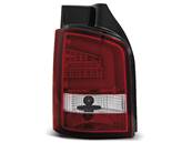 Paire feux led LTI VW T5 de 2010 a 2015 rouge blanc hayon