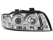 Paire de feux phares Audi A4 B6 de 2000 a 2004 angel eyes chrome