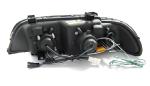 Paire de feux phares BMW serie 5 E39 de 1995 a 2003 Angel Eyes led 3D noir