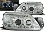 Paire de feux phares Ford Fiesta MK5 99-02 angel eyes chrome