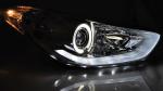 Paire de feux phares Hyundai Elantra 10-15 Angel Eyes LED chrome