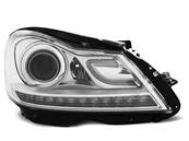 Paire de feux phares Mercedes classe C W204 11-14 Daylight led chrome