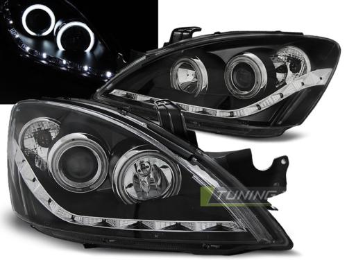 Paire de feux phares Mitsubishi Lancer 7 04-07 Angel eyes CCFL noir