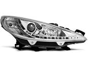 Paire de feux phares Peugeot 207 06-12 Daylight led chrome