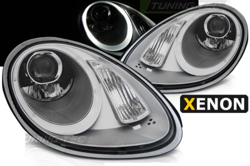 Paire de feux phares Porsche Boxster / Cayman 987 05-08 LED xenon argent