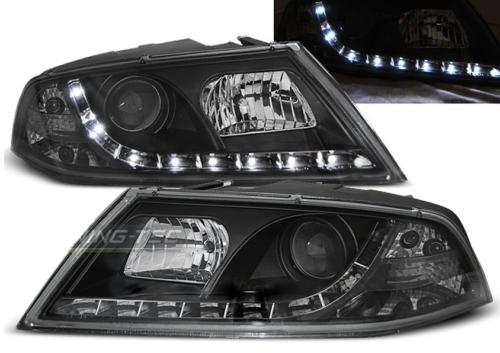 Paire de feux phares Skoda Octavia 2 04-08 xenon Daylight led noir