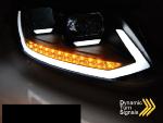 Paire de feux phares VW Touran 2 10-15 LED DRL LTI Noir