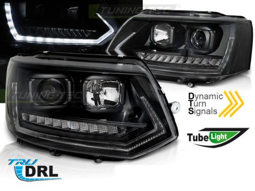 Paire de feux phares VW T5 10-15 Led TubeLight Noir