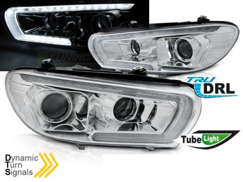 Paire de feux phares Daylight DRL LTI Led VW Scirocco de 08-14 chrome