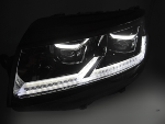 Paire de feux phares VW T6 de 2015 a 2019 FULL LED DRL Noir