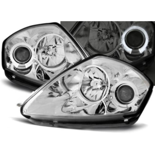 Paire de feux phares Mitsubishi Eclipse D50 00-05 angel eyes chrome