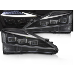 Paire de feux phares Lexus IS de 2006 a 2013 FULL LED DRL DYN Noir