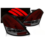 Paire de feux arriere Suzuki Swift 10-17 LED BAR Rouge Fume