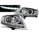 Paire de feux phares Audi A6 C6 de 2004 a 2008 xenon Daylight DRL led chrome