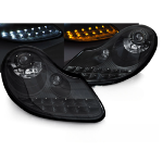 Paire de feux phares Porsche 911 type 996 de 1996 a 2004 Daylight LED Noir Mat