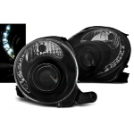 Paire de feux phares Fiat 500 07-15 daylight led noir