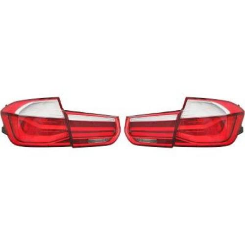 Paire de feux arriere BMW Serie 3 F30 2011-2019 Led LTI Rouge Clair