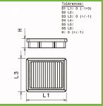 Filtre a air Green pour Seat Alhambra de 1996 a 2000 2.0Li-115cv