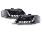 Paire de feux phares Daylight DRL Led Audi A6 C5/4B 1997-2000 Noir