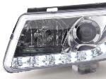 Paire de feux phares Daylight DRL Led VW Passat 3B de 97-00 chrome