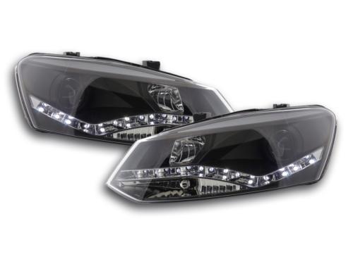 Paire de feux phares Daylight led VW Polo 6R de 10-14 Noir