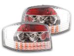 Paire de feux arrière Audi A3 8P 03-05 Led Rouge Chrome