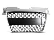 Grille de calandre pour Audi TT 8J de 2006 a 2014 Argent noir Sport Style